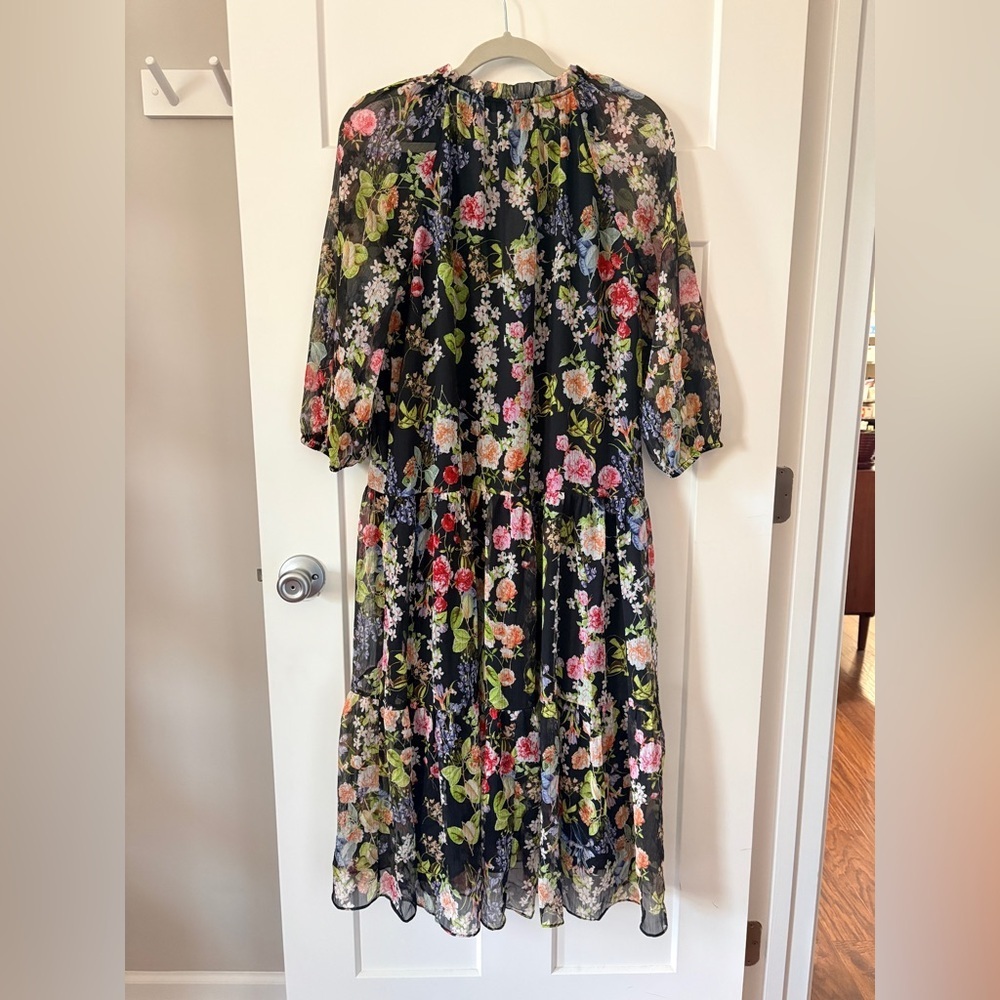 NWOT Zara Floral Midi Dress - Picture 2 of 3